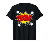 Vintage Boom! Acción Palabra Divertido Cómic Estilo Retro Texto Camiseta