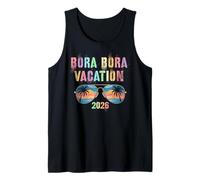 Vintage Bora Bora Vacation 2026 Vacay Swim Travel a Juego Camiseta sin Mangas