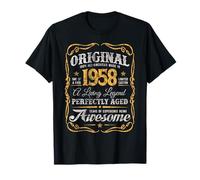 Vintage Born In 1958 Classic 68th Birthday American Camiseta