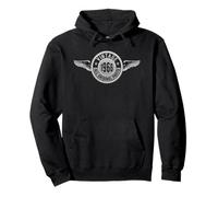 Vintage Born In 1966 Eagle Wing Emblem 60th Birthday Sudadera con Capucha