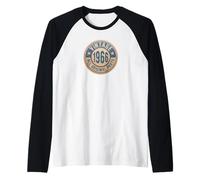 Vintage Born In 1966 Original Parts 60th Birthday Camiseta Manga Raglan