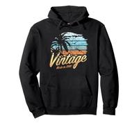 Vintage Born In 1966 Palm Tree Vacation Sunset 60th Birthday Sudadera con Capucha