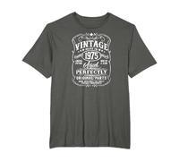 Vintage Born In 1975 Classic Original 50th Birthday Camiseta