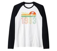 Vintage Born in 1993 Years Old 33 Birthday Gifts Funny tee Camiseta Manga Raglan