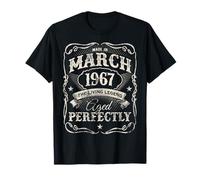 Vintage Born In March 1967 Classic 59th Birthday Camiseta