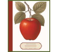Vintage Botanic Apple Composition Notebook: Composition sized 7.5x9.25 inch perfect for home, office or school