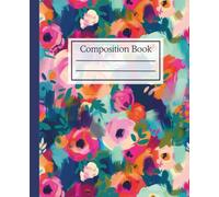 Vintage Botanica: Elegant Red & Blue Floral Composition Notebook: Classic Botanical Design for Journaling, Planning & School - 110 College-Ruled Pages