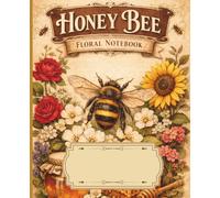 Vintage Botanical Bee Notebook:: Wide Ruled Composition Notebook for School, Journaling & Note Taking: | Floral Honey Bee Design | 7.5 x 9.25 in | 150 Pages