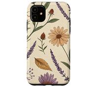 Vintage Botanical Herbarium with Lavender & Daisies Carcasa para iPhone 11