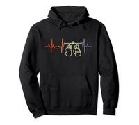 Vintage Boxing Heartbeat Boxer Combat Sports Sudadera con Capucha