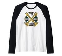 Vintage Brass Collector Yes I Need More Brass Slogan Camiseta Manga Raglan