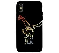 Vintage Break Dancer Sketch Hiphop Culture Carcasa para iPhone X/XS