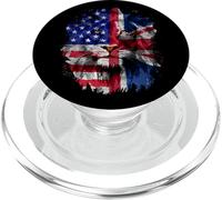 Vintage British American Flag Lion Union Jack & USA Flag PopSockets PopGrip para MagSafe