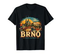Vintage Brno República Checa Viaje Souvenir Monumento Regalo Camiseta