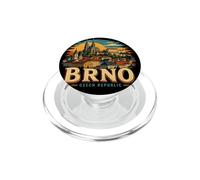 Vintage Brno República Checa Viaje Souvenir Monumento Regalo PopSockets PopGrip para MagSafe