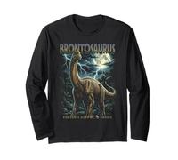 Vintage Brontosaurus 90s Bootleg Dinosaurio Prehistórico Dino Manga Larga