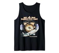 Vintage Brújula Mapa Mundo Viajes Aventura Wanderlust Art Camiseta sin Mangas