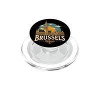 Vintage Bruselas Bélgica Viaje Souvenir Monumento Regalo PopSockets PopGrip para MagSafe