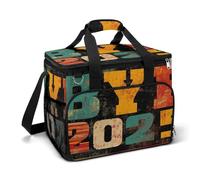 Vintage Bye 2025 - Bolsa térmica térmica portátil para playa, a prueba de fugas, con correa para el hombro