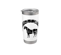 Vintage Caballo Atardecer Silueta Ecuestre Vaso térmico de acero inoxidable de doble pared