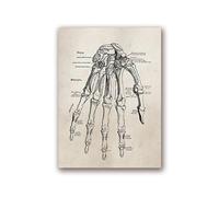 Vintage cabeza humana y anatomía del cerebro lienzo arte impresiones cartel neurociencia pintura médicos Oficina Arte de la pared Decoración(7,A3 30x42 cm No Frame)