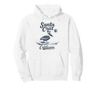 Vintage California CA Retro Surfing Pelican Santa-Cruz Sudadera con Capucha