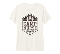 Vintage Camp Nurse Escuela de Enfermería Camping Host Squad Camiseta Premium