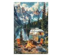 Vintage Camper Puzzle 1000 Piezas Decoración De Sala Rompecabezas para Adultos 3D DIY Creativo Desafío Intelectual Juguete Educativo 1000 PCS