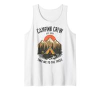 Vintage Camping Crew EST 2026 Montaña Bosque Naturaleza Adviento Camiseta sin Mangas