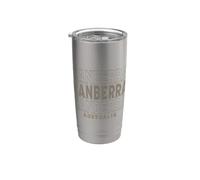 Vintage Canberra Australia Vaso térmico de acero inoxidable de doble pared