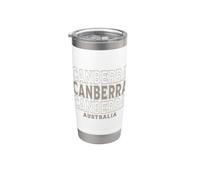 Vintage Canberra Australia Vaso térmico de acero inoxidable de doble pared