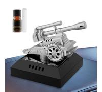 Vintage Cannon Design Car Air Freshener, Solar Vehicle Perfume Diffuser, Rotating Car Air Freshener, Portable Vehicles Fragrance Diffuser 7.7x8cm for Vehicles, Travels, Black, Gold, Silver Color