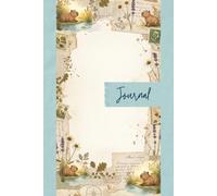 Vintage Capybara Junk Journal Pages - 6x9 Naturalist Aesthetic Paper - 100 Decorative Writing Sheets with Cute Capybaras, Water Lilies, Antique Postage Stamps and Old Field Notes