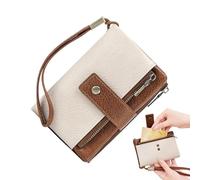 Vintage Card Wallet - PU Leather Zipper Coin Purse & Credit Card Holder | Compact Anti-Theft Mini Wallet For Women, Students, Travel, Shopping and Daily Use