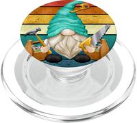 Vintage Carpenter GNOME Design For Men Love Woodworking PopSockets PopGrip para MagSafe