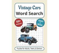 Vintage Cars Word Search Puzzle Book: Word Search with Easy to Read Print about Vintage Cars, Classic Cars, Antique Cars and More | 6x9 inches, 110 ... Gifts for Vacations, Holidays & Free Times