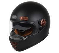 Vintage Cascos Abiertos De Moto, Cascos Integrales Con Visera Solar, Retro Motocicleta Cascos Modulares Homologación ECE DOT, Cascos De Motocross Para Hombres Y Mujeres ( Color : F , Size : M=(57-58cm