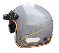 Vintage Cascos Motocicleta Jet con Visera Solar 3/4 Casco Abiertos De Moto ECEDOT Homologado Casco Half-Helmet Medio Cascos De Scooter Robusto para Hombres Mujeres Adultos F,XXL:63-64CM