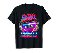 Vintage Cassette 1990 36 Years Old Retro 80s 36th Birthday Camiseta