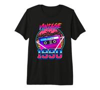 Vintage Cassette 1990 36 Years Old Retro 80s 36th Birthday Camiseta Premium