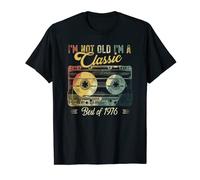 Vintage Cassette Not Old I'm A Classic 1976 44 cumpleaños Camiseta