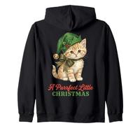 Vintage Cat Christmas Santa Hat Retro Kitten Art Cat Lover Sudadera con Capucha