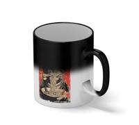 Vintage Cat Eating Ramen Coffee Mug - Funny Japanese Noodles Ceramic Cup - Retro Foodie Gift Taza de café negro mágico Mug