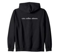 Vintage Cats Café Silencio Amantes Sudadera con Capucha