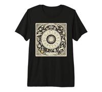Vintage Celestial Navegación Astrología Zodíaco Sol Luna Estrellas Camiseta Premium