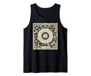 Vintage Celestial Navegación Astrología Zodíaco Sol Luna Estrellas Camiseta sin Mangas