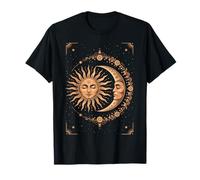 Vintage Celestial Sun Moon Spiritual Harmony Camiseta