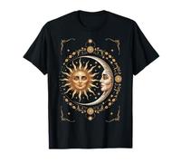 Vintage Celestial Sun Moon Spiritual Harmony Camiseta