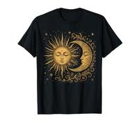 Vintage Celestial Sun Moon Spiritual Harmony Camiseta