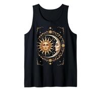 Vintage Celestial Sun Moon Spiritual Harmony Camiseta sin Mangas